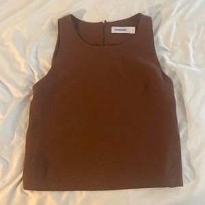 Brown sleeveless top